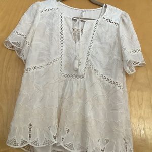 Anthropologie Feather Bone Blouse  Size 6